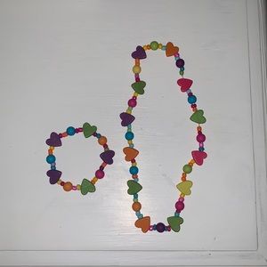 Colorful bracelet and necklace set